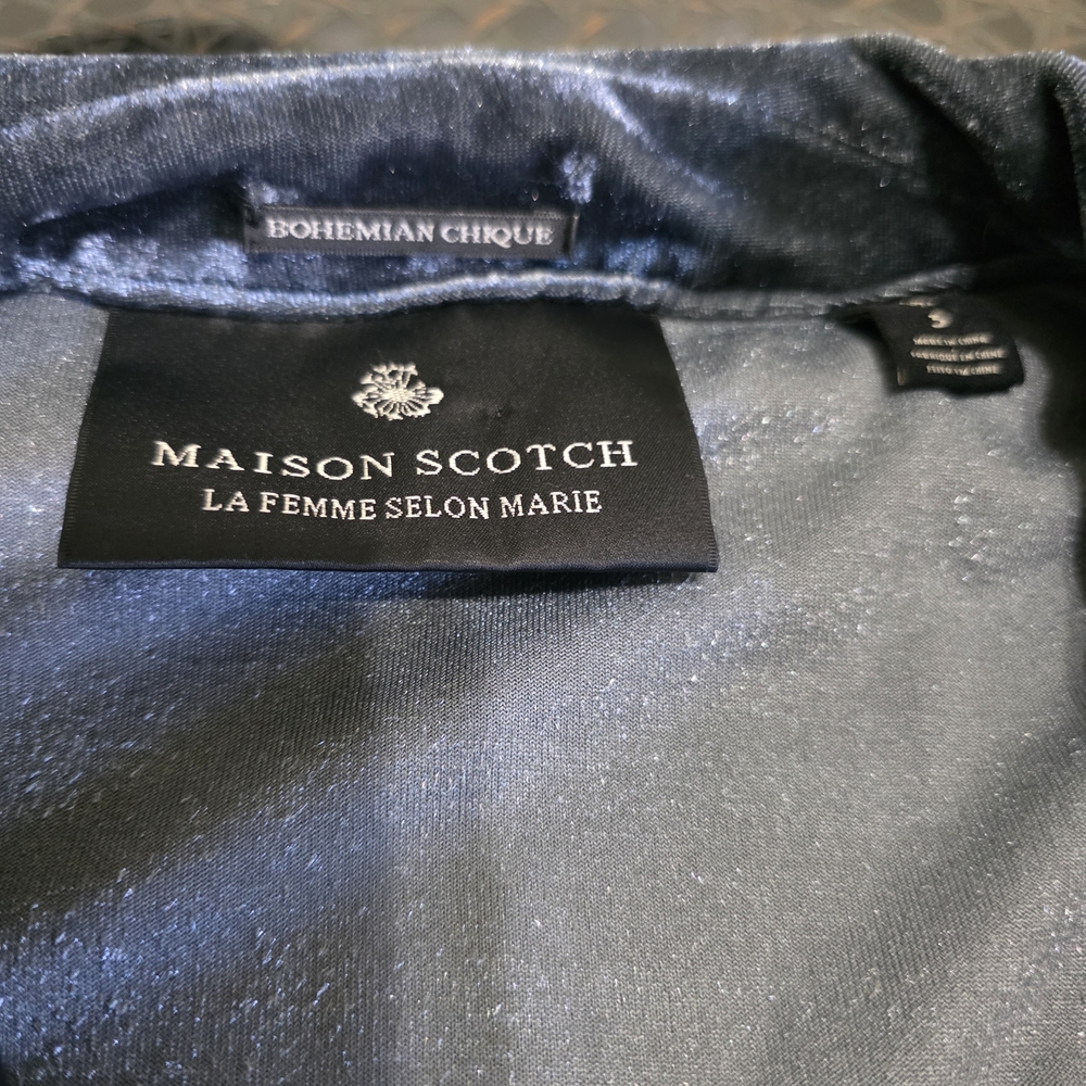 Scotch & Soda Maison Scotch Velvet Gray Women's Jacket Blazer Cardigan - Picture 5 of 7